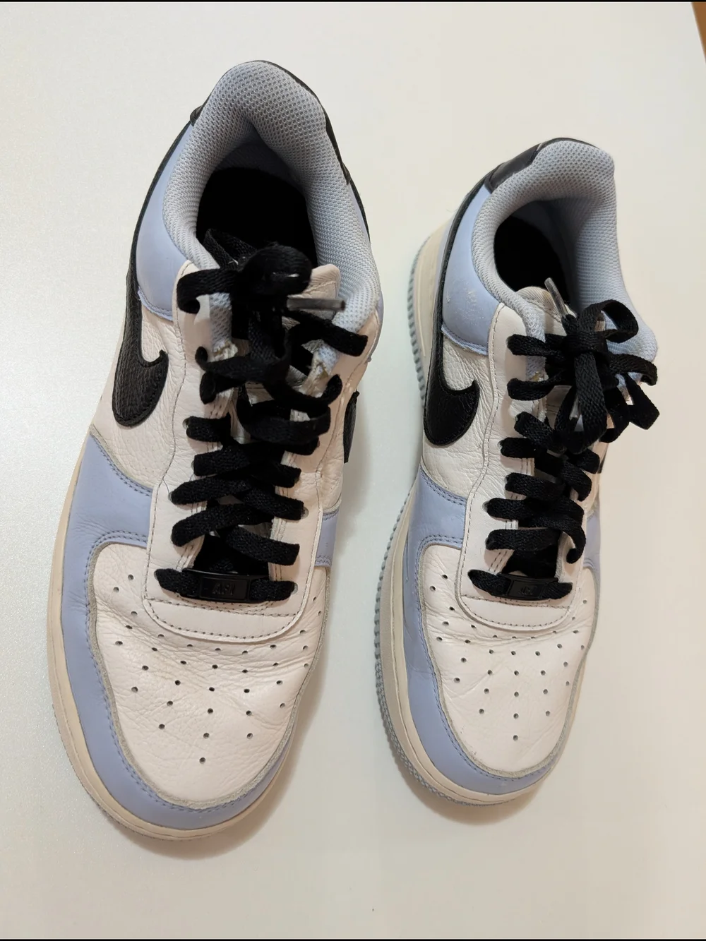 Nike Air Force 1 Low - White with Light Blue and Black